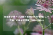 股票多少钱可以做杠杆股票多少钱可以做杠杆交易，正确解答落实_旗舰Pro版4.684