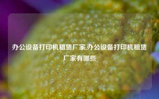 办公设备打印机租赁厂家,办公设备打印机租赁厂家有哪些