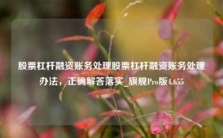 股票杠杆融资账务处理股票杠杆融资账务处理办法，正确解答落实_旗舰Pro版4.655