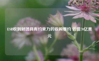 ESR收到财团具有约束力的收购要约 估值70亿美元