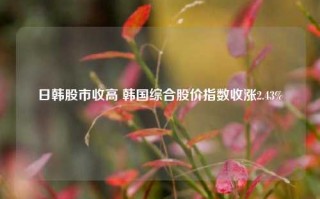 日韩股市收高 韩国综合股价指数收涨2.43%