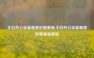 太白办公设备租赁价格查询,太白办公设备租赁价格查询系统