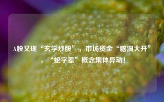 A股又现“玄学炒股”，市场资金“脑洞大开”，“蛇字辈”概念集体异动！