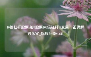 10倍杠杆股票t加0股票100倍杠杆t0交易，正确解答落实_旗舰Pro版4.641