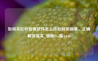 如何买杠杆股票软件怎么样杠杆买股票，正确解答落实_旗舰Pro版4.646