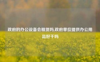 政府的办公设备会租赁吗,政府单位提供办公用品好干吗