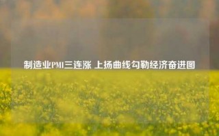 制造业PMI三连涨 上扬曲线勾勒经济奋进图