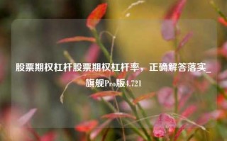 股票期权杠杆股票期权杠杆率，正确解答落实_旗舰Pro版4.721