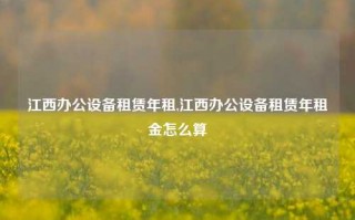 江西办公设备租赁年租,江西办公设备租赁年租金怎么算