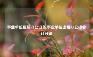 事业单位租赁办公设备,事业单位出租办公楼会计分录