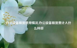 办公设备租赁费用情况,办公设备租赁费计入什么科目