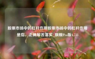 股票市场中的杠杆作用股票市场中的杠杆作用是指，正确解答落实_旗舰Pro版4.733