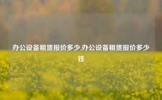 办公设备租赁报价多少,办公设备租赁报价多少钱