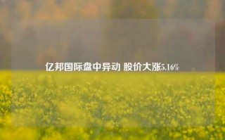 亿邦国际盘中异动 股价大涨5.16%