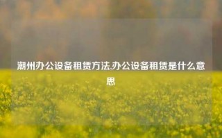 潮州办公设备租赁方法,办公设备租赁是什么意思