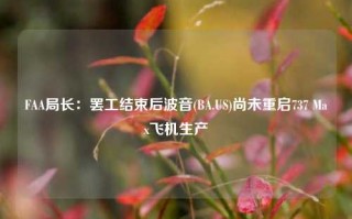 FAA局长：罢工结束后波音(BA.US)尚未重启737 Max飞机生产