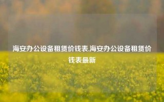 海安办公设备租赁价钱表,海安办公设备租赁价钱表最新