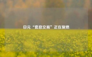 日元“套息交易”正在复燃