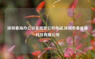 深圳春海办公设备租赁公司电话,深圳市春盛海科技有限公司