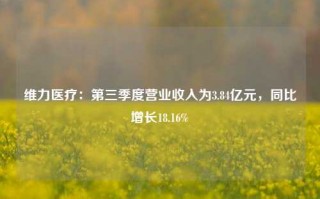 维力医疗：第三季度营业收入为3.84亿元，同比增长18.16%