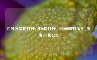 江苏股票倍杠杆a股10倍杠杆，正确解答落实_旗舰Pro版4.736