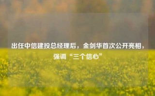 出任中信建投总经理后，金剑华首次公开亮相，强调“三个信心”