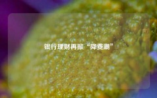 银行理财再掀“降费潮”