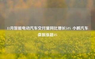 11月智能电动汽车交付量同比增长54% 小鹏汽车盘前涨超4%