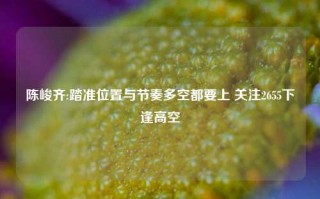 陈峻齐:踏准位置与节奏多空都要上 关注2655下逢高空