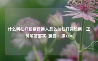 什么叫杠杆股票普通人怎么加杠杆买股票，正确解答落实_旗舰Pro版4.698