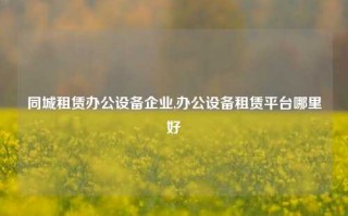 同城租赁办公设备企业,办公设备租赁平台哪里好