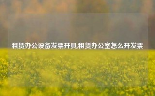 租赁办公设备发票开具,租赁办公室怎么开发票