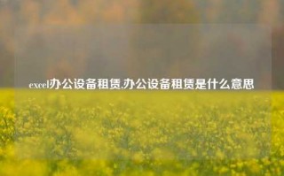 excel办公设备租赁,办公设备租赁是什么意思