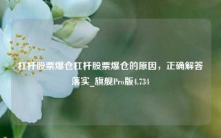 杠杆股票爆仓杠杆股票爆仓的原因，正确解答落实_旗舰Pro版4.734