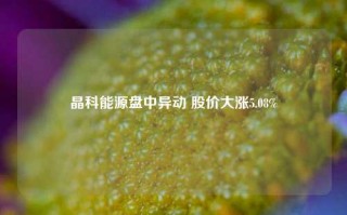 晶科能源盘中异动 股价大涨5.08%