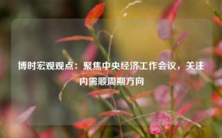 博时宏观观点：聚焦中央经济工作会议，关注内需顺周期方向