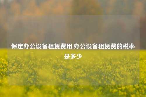 保定办公设备租赁费用,办公设备租赁费的税率是多少-第1张图片-合肥慧帆商贸有限公司