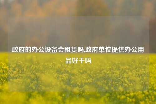 政府的办公设备会租赁吗,政府单位提供办公用品好干吗-第1张图片-合肥慧帆商贸有限公司