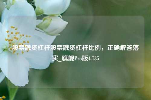 股票融资杠杆股票融资杠杆比例，正确解答落实_旗舰Pro版4.735-第1张图片-合肥慧帆商贸有限公司