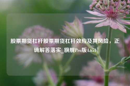 股票期货杠杆股票期货杠杆效应及其风险，正确解答落实_旗舰Pro版4.651-第1张图片-合肥慧帆商贸有限公司