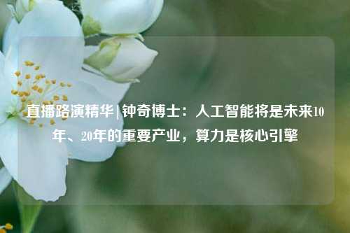 直播路演精华|钟奇博士：人工智能将是未来10年、20年的重要产业，算力是核心引擎-第1张图片-合肥慧帆商贸有限公司