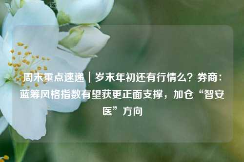 周末重点速递｜岁末年初还有行情么？券商：蓝筹风格指数有望获更正面支撑，加仓“智安医”方向-第1张图片-合肥慧帆商贸有限公司