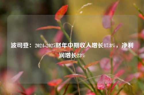 波司登：2024-2025财年中期收入增长17.8%，净利润增长23%-第1张图片-合肥慧帆商贸有限公司