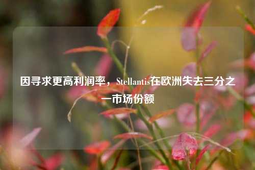 因寻求更高利润率，Stellantis在欧洲失去三分之一市场份额-第1张图片-合肥慧帆商贸有限公司