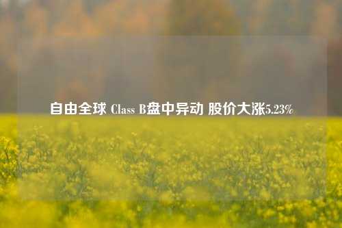 自由全球 Class B盘中异动 股价大涨5.23%-第1张图片-合肥慧帆商贸有限公司