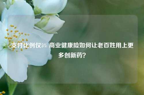 支付比例仅5% 商业健康险如何让老百姓用上更多创新药？-第1张图片-合肥慧帆商贸有限公司