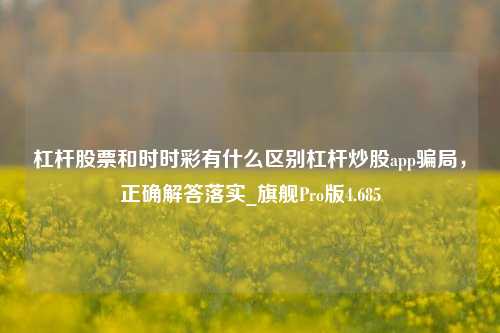 杠杆股票和时时彩有什么区别杠杆炒股app骗局，正确解答落实_旗舰Pro版4.685-第1张图片-合肥慧帆商贸有限公司